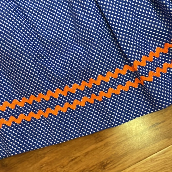 Smocked Auctions Blue Smocked Pumpkin dress size 7 - Picture 5 of 8